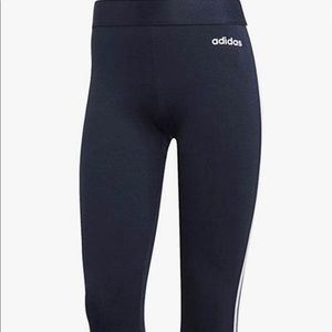 Brand New Women's Adidas 3 Striped Tights/Legend Ink White 2XL (w/out tag)